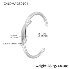 18K Gold-Plated Geometric Open Bangle Bracelets