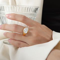 Mother of Pearl Open Ring Collection