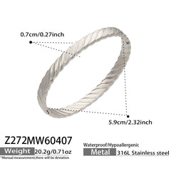 18K Gold-Plated Textured Slim Bangle Designs