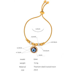 18K Gold-Plated Eye Charm Bracelet