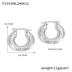 Twisted Multi-Row Hoop Earrings