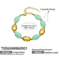 Color Resin Oval Chain Jewelry
