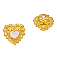Gold-Tone Mother-of-Pearl Heart Ring