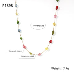 Natural Stone Beaded Necklaces & Bracelet