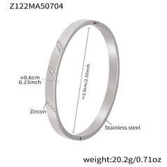 Geometric Cubic Zirconia Bangle Collection