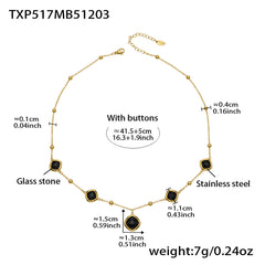 18K Gold-Plated Faceted Glass Accent Jewelry