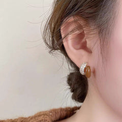Camille Vintage-Inspired Pavé Stud Earrings No. 456891