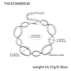 18K Gold-Plated Open Oval Link Jewelry