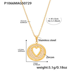 Fruit Charm & Cubic Zirconia Heart Necklaces