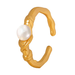Freshwater Pearl Sculptural Open Ring
