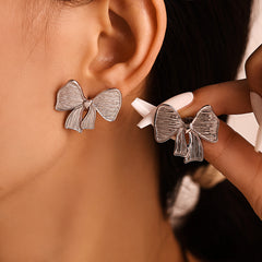 Bow Stud Earrings or Pendant Necklace