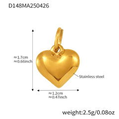 Bear, Bow and Heart Charm Bracelet or Pendant