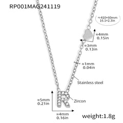 Silver-Tone Initial Necklace, Earrings, Bracelet & Ring