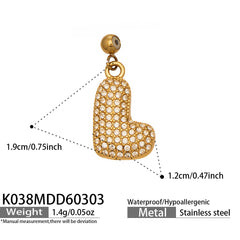Cubic Zirconia Letter Charms & Separate Necklace Chains