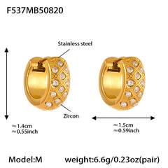 18K Gold-Plated Color Cubic Zirconia Hoop Designs