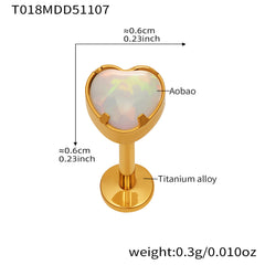 Cubic Zirconia Decorative Lip Stud