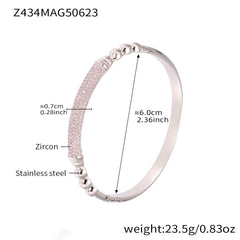 Cubic Zirconia Sculptural Bangle Bracelet