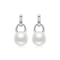 Marielle Dainty Pearl Geometric Stud Earrings