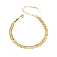 Mixed Chain Double-Layer Bracelet