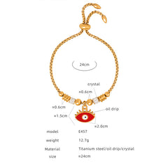 Colorful Eye Charm Bracelet