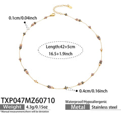 Floral Cubic Zirconia or Natural Stone Jewelry