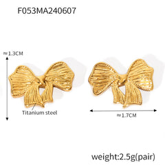 Gold-Tone Bow Stud and Drop Earring Designs