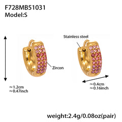 18K Gold-Plated Cubic Zirconia U-Hoop Earrings