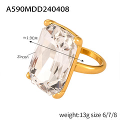 Gold-Tone Geometric and Accent Ring Designs