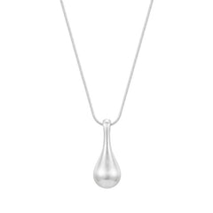 Daphne Brushed Teardrop Pendant Necklace