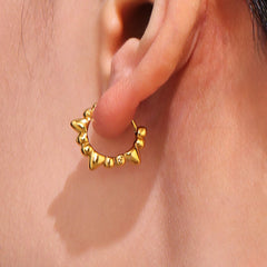 Textured Mini Hoop Earrings