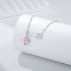 Camille Pavé Heart Pendant Necklace