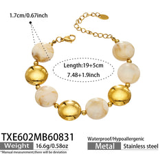 Color Resin Bead Necklace and Bracelet