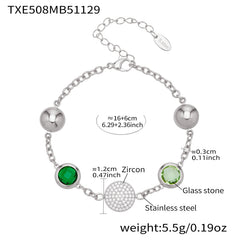 Round Stone Accent Bracelet or Earrings