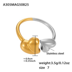 18K Gold-Plated Sculptural Open Ring Designs