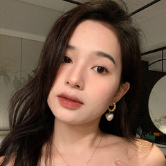 Nicolette Vintage-Inspired Pearl Heart Stud Earrings