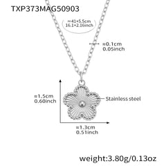 Five-Petal Flower and Shell Accent Jewelry