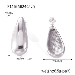 Polished Teardrop Stud Earrings