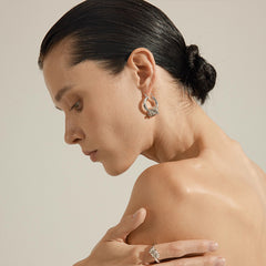Nicolette Enamel Hoop Earrings