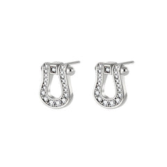 Nadine Pavé Horseshoe Hoop Earrings