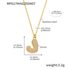 Cubic Zirconia Initial Pendant Necklace