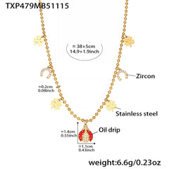 18K Gold-Plated Ladybug Charm Jewelry