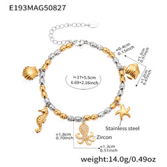 Ocean Charm Bead Bracelet