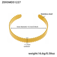 18K Gold-Plated Polished Cuff Bracelets