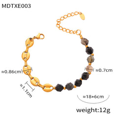 Natural Stone Link Necklace or Bracelet