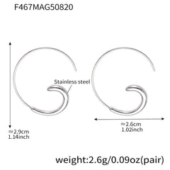 Minimal Curved Open Hoop Earrings