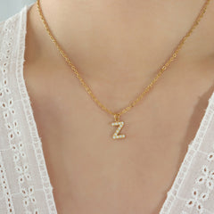 Sparkling Initial Pendant Necklace