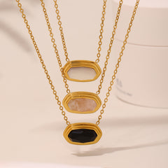 Glass & Stone Accent Pendant Necklaces
