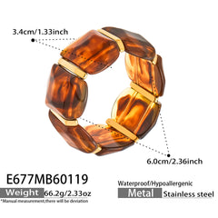 Color Resin Wide Stretch Bangle Designs