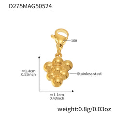 Gold-Tone Cubic Zirconia Charm Bracelet or Anklet