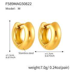 18K Gold-Plated Polished Huggie Hoop Earrings